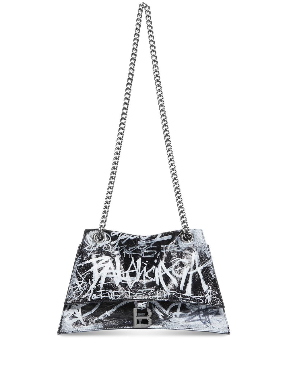 Ba*len*cia*ga crush leather shoulder bag