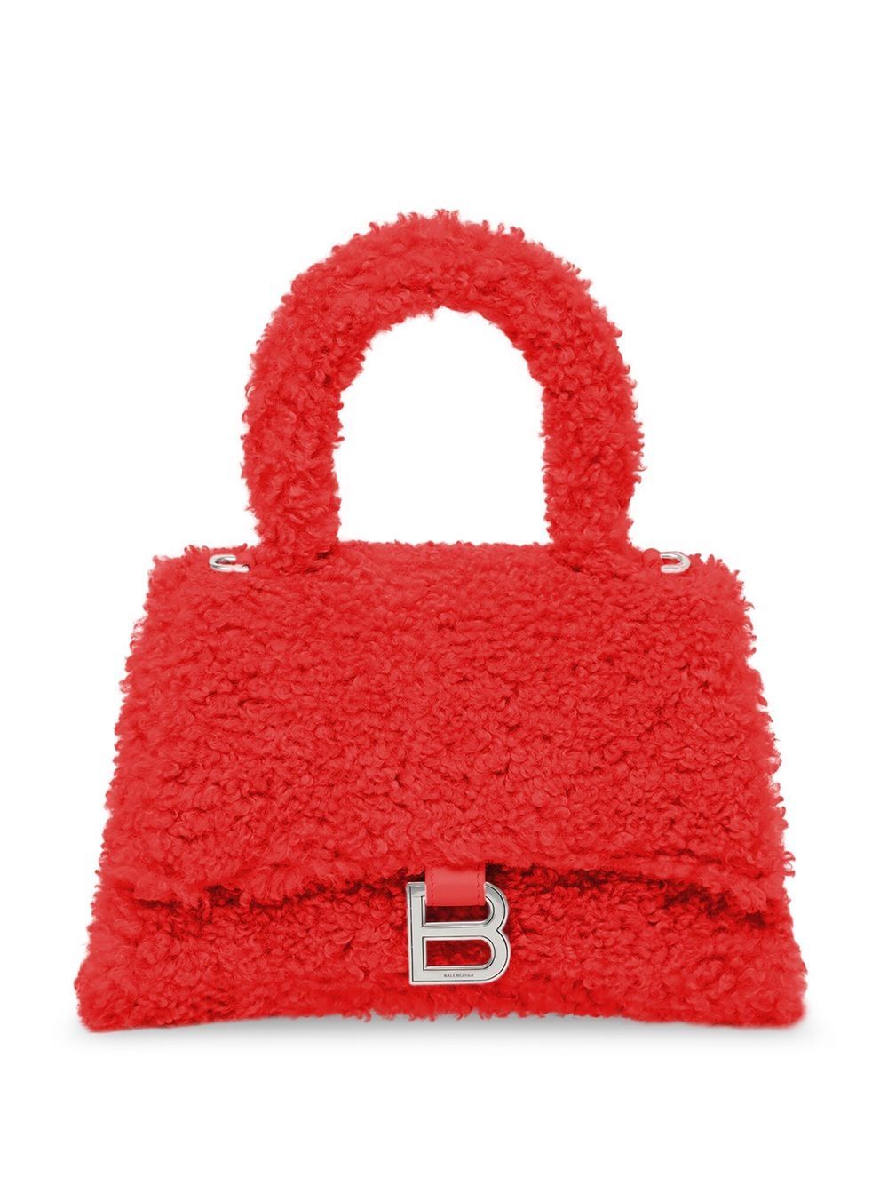 Ba*len*cia*ga furry hourglass small tote bag